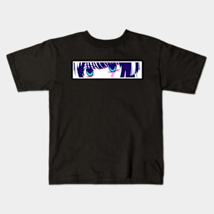 Anime Eyes- Deep Blue Kids T-Shirt